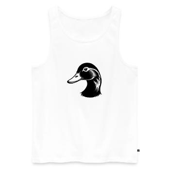 Tête de canard - Débardeur bio Premium Homme - blanc - Devant - Michal (187cm)
