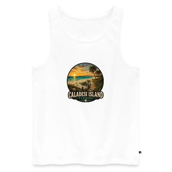 Caladesi Island Vacation Beach Sea Florida - Men's Premium Organic Tank Top - white - Front - Michal (187cm)