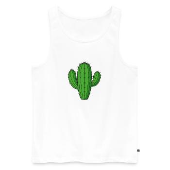 Green Columnar Cactus – Sweet Desert Plant - Men's Premium Organic Tank Top - white - Front - Michal (187cm)