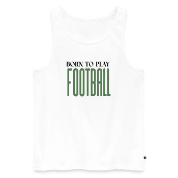 Glyphes de football allongés - Débardeur bio Premium Homme - blanc - Devant - Michal (187cm)