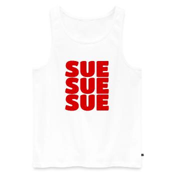 Sue Sue Sue - Débardeur bio Premium Homme - blanc - Devant - Michal (187cm)