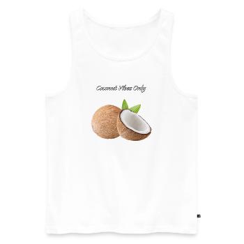 Coconut Vibes Only - Débardeur bio Premium Homme - blanc - Devant - Michal (187cm)
