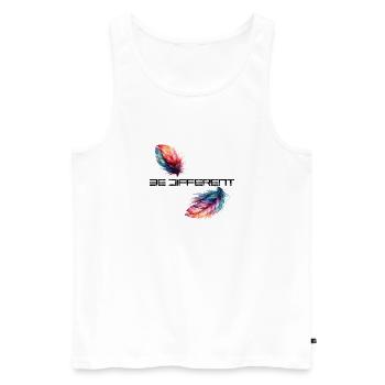 be different - Men's Premium Organic Tank Top - white - Front - Michal (187cm)