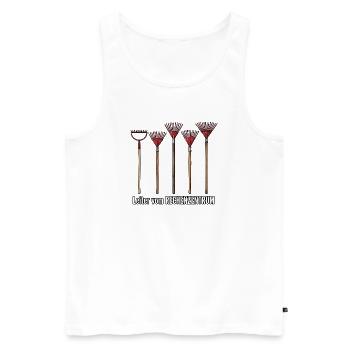 Gärtner Rechenzentrum - Männer Premium Bio Tank Top - Weiß - Vorne - Michal (187cm)