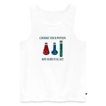 Choisissez votre jeu de potions - Débardeur bio Premium Homme - blanc - Devant - Michal (187cm)