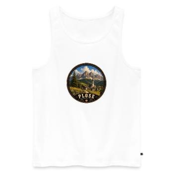 Wandern in den Dolomiten Italien - Männer Premium Bio Tank Top - Weiß - Vorne - Michal (187cm)