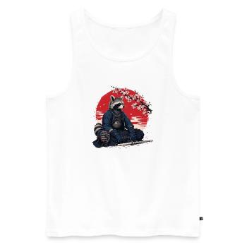 Raccoon, Kendo, Karate, Judo, Akido, Arts Martiaux - Débardeur bio Premium Homme - blanc - Devant - Michal (187cm)