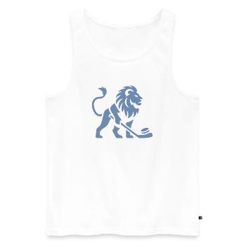Löwe Eishockey Silhouette - Débardeur bio Premium Homme - blanc - Devant - Michal (187cm)