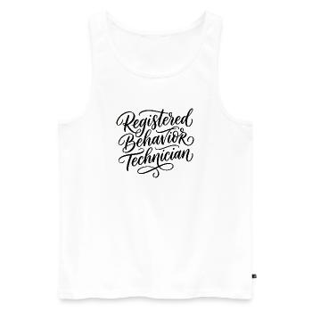Registered Behavioral Technician (RBT) for Women - Men's Premium Organic Tank Top - white - Front - Michal (187cm)