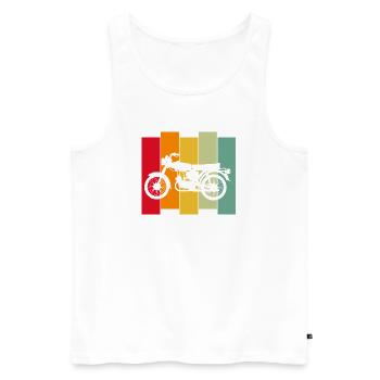 Le pilote Simson Schwalbe Ossi - Débardeur bio Premium Homme - blanc - Devant - Michal (187cm)