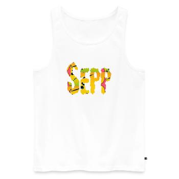 Sepp First Name - Men's Premium Organic Tank Top - white - Front - Michal (187cm)