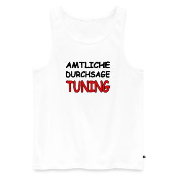 Auto - Männer Premium Bio Tank Top - Weiß - Vorne - Michal (187cm)