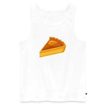Tranche de tarte à la citrouille - Débardeur bio Premium Homme - blanc - Devant - Michal (187cm)