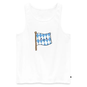 Drapeau Bavière mignon Kawaii - Débardeur bio Premium Homme - blanc - Devant - Michal (187cm)