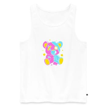 Pastell Gothic - Männer Premium Bio Tank Top - Weiß - Vorne - Michal (187cm)