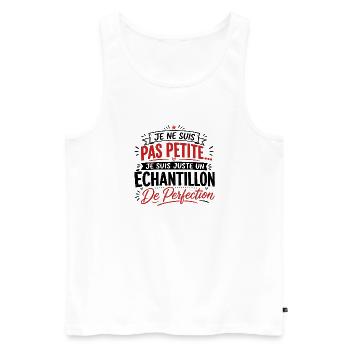 Femme humour, perfection, cadeau fête des mères - Débardeur bio Premium Homme - blanc - Devant - Michal (187cm)