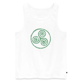 Emblème en spirale celtique - Débardeur bio Premium Homme - blanc - Devant - Michal (187cm)