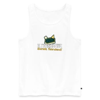 Elternabend überlebt. Feierabend! – Lehrer-Shirt - Männer Premium Bio Tank Top - Weiß - Vorne - Michal (187cm)