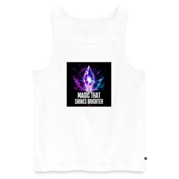 Magic Crystal: Light Shines Brighter - Men's Premium Organic Tank Top - white - Front - Michal (187cm)