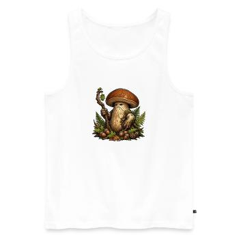 Gardien de la Forêt à Mooshroom - Débardeur bio Premium Homme - blanc - Devant - Michal (187cm)