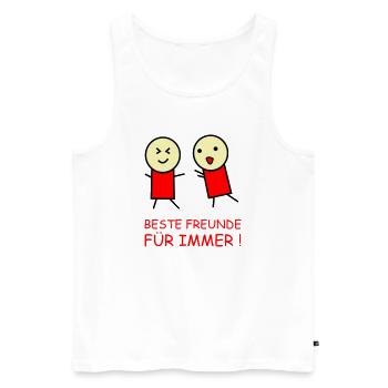 Beste Freunde Für Immer Duo - Männer Premium Bio Tank Top - Weiß - Vorne - Michal (187cm)