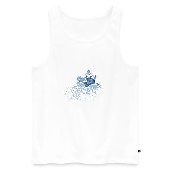 Neon Meerjungfrau Surferin - Männer Premium Bio Tank Top - Weiß - Vorne - Michal (187cm)