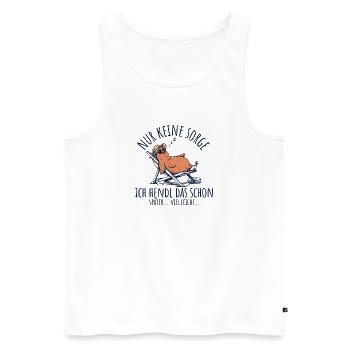 Ich Hendl Das Schon Später Vielleicht Huhn Spruch - Männer Premium Bio Tank Top - Weiß - Vorne - Michal (187cm)