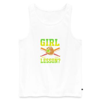 Softball Mom - Men's Premium Organic Tank Top - white - Front - Michal (187cm)