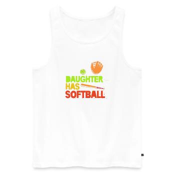Maman de softball Maman de softball - Débardeur bio Premium Homme - blanc - Devant - Michal (187cm)