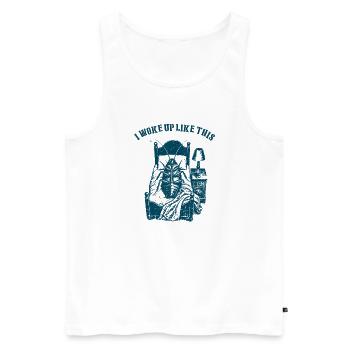I woke up like this - Kafka - Men's Premium Organic Tank Top - white - Front - Michal (187cm)