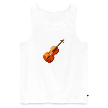 Violin - Men's Premium Organic Tank Top - white - Front - Michal (187cm)