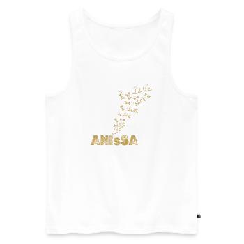Anissa en tant que voile - Débardeur bio Premium Homme - blanc - Devant - Michal (187cm)