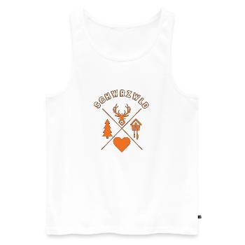 Schwarzwald Liebe  - Männer Premium Bio Tank Top - Weiß - Vorne - Michal (187cm)