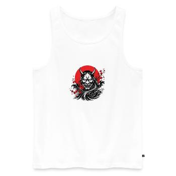 Oni MAsk - Débardeur bio Premium Homme - blanc - Devant - Michal (187cm)
