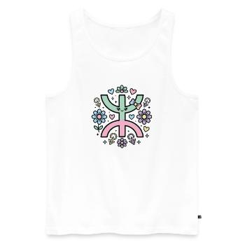 Z Imazighen Pour Enfants (Filles) - Débardeur bio Premium Homme - blanc - Devant - Michal (187cm)