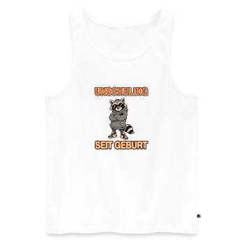 Unschuldig seit Geburt - Männer Premium Bio Tank Top - Weiß - Vorne - Michal (187cm)