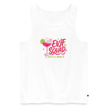 EVJF Squad Cocktail Mariée - Débardeur bio Premium Homme - blanc - Devant - Michal (187cm)
