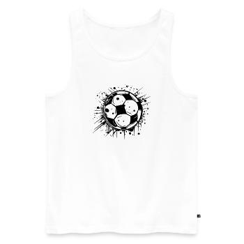 Soccer - Men's Premium Organic Tank Top - white - Front - Michal (187cm)