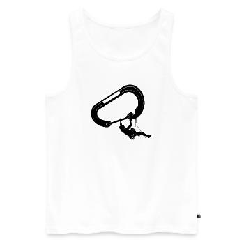 climbing, bouldering, rock climbing, mountains, mountaineering - Men's Premium Organic Tank Top - white - Front - Michal (187cm)