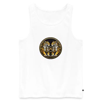 Two tigers - Men's Premium Organic Tank Top - white - Front - Michal (187cm)