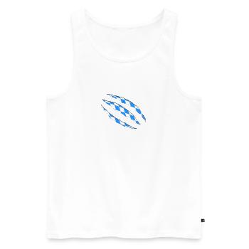 Bayern Flagge - Männer Premium Bio Tank Top - Weiß - Vorne - Michal (187cm)