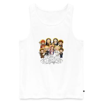 Allerheiligen Katholischer Heiliger Heiliger Tag der Heiligen - Männer Premium Bio Tank Top - Weiß - Vorne - Michal (187cm)
