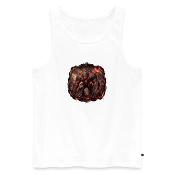 Vulkanischer Golem - Männer Premium Bio Tank Top - Weiß - Vorne - Michal (187cm)