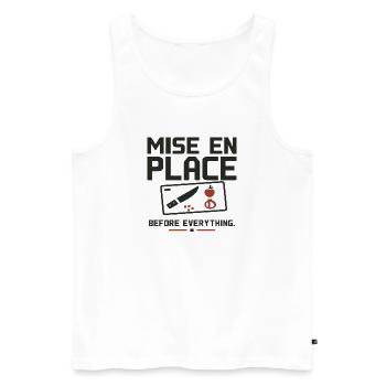 Zuerst Implementierung - Männer Premium Bio Tank Top - Weiß - Vorne - Michal (187cm)