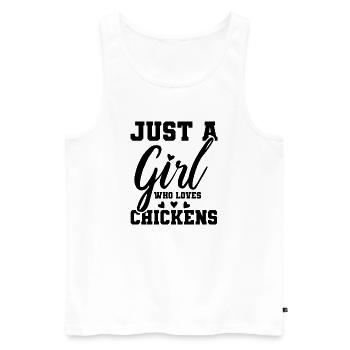 Huhn Statement - Männer Premium Bio Tank Top - Weiß - Vorne - Michal (187cm)