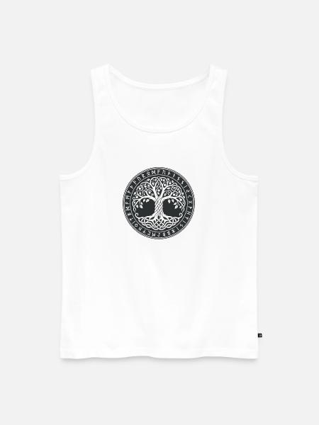Wikinger-Baum des Lebens - Männer Premium Bio Tank Top - Weiß