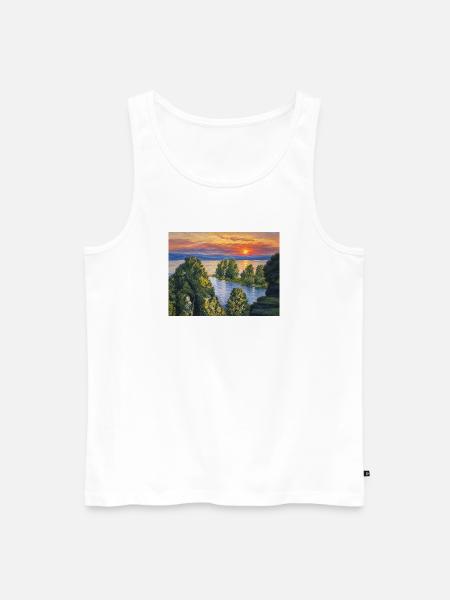 Sonnenuntergang - Männer Premium Bio Tank Top - Weiß