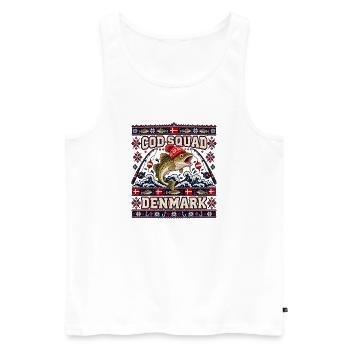 Ugly Christmas Cod Squad Denmark Fischdesign - Männer Premium Bio Tank Top - Weiß - Vorne - Michal (187cm)