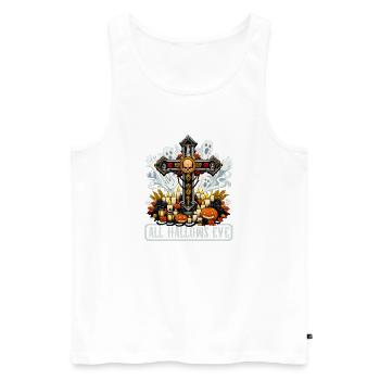Katholischen Kirche Zu Halloween - Männer Premium Bio Tank Top - Weiß - Vorne - Michal (187cm)