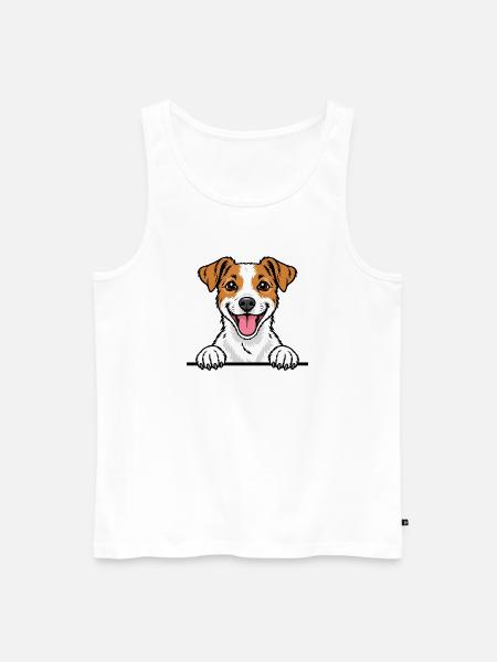 Jacky Terrier - Männer Premium Bio Tank Top - Weiß